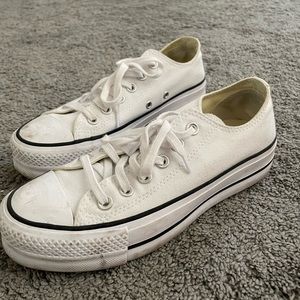 White Platform Converse Sneakers